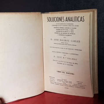SOLUCIONES ANALÍTICAS, JOSÉ DALMAU CARLES.