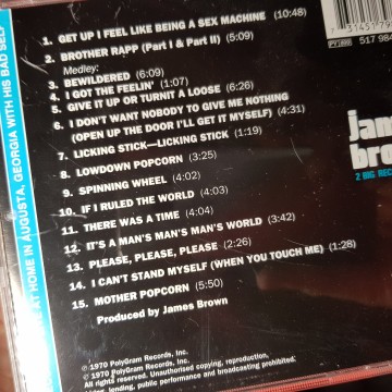 CD rareza raro de James Brown live in Augusta Sex Machine comprar