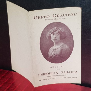 ENRIQUETA SABATER, RECITAL DE PIANO.