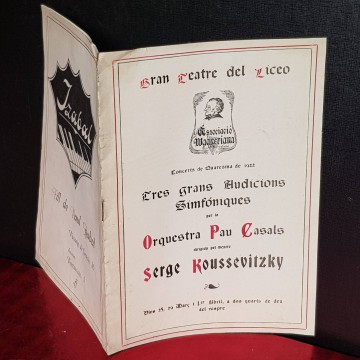 ORQUESTRA PAU CASALS, CONCERTS DE QUARESMA, 1922.