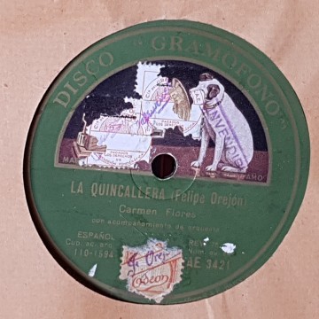 Disco de pizarra es el amo y la quincallera de Carmen Flores comprar