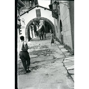Negativo fotográfico 35mm pueblo español, Barcelona años 50