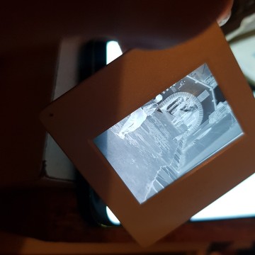 Negativo fotográfico 35mm pueblo español, Barcelona años 50