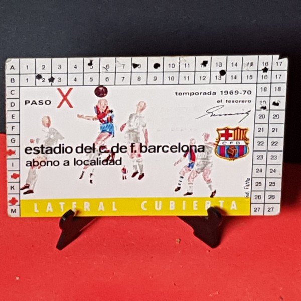 Carnet Socio Abono A Localidad Estadio Del F C Barcelona Barca 1969 70