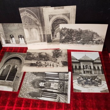 LOTE 8 POSTALES ALHAMBRA DE GRANADA.