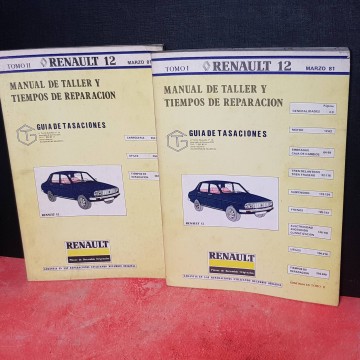 RENAULT 12, MANUAL DE TALLER Y TIEMPOS DE REPARACIÓN.