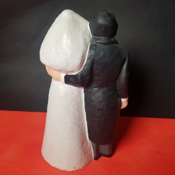 Figura de novios papel maché
