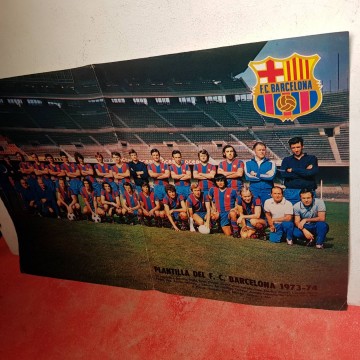 PÓSTER PLANTILLA DEL F.C. BARCELONA 1973-74