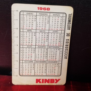 CALENDARIO DE BOLSILLO KINBY.