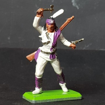 Antigua Figura de indio con pistola rifle y hacha deetail comprar