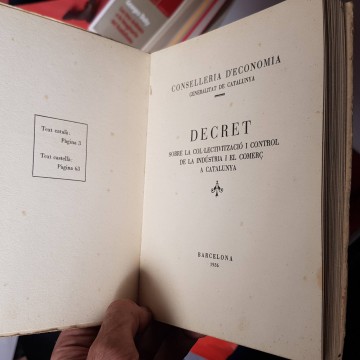 DECRET DE COL.LECTIVITZACIONS.