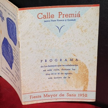 CALLE PREMIÁ, FIESTA MAYOR DE SANS 1952