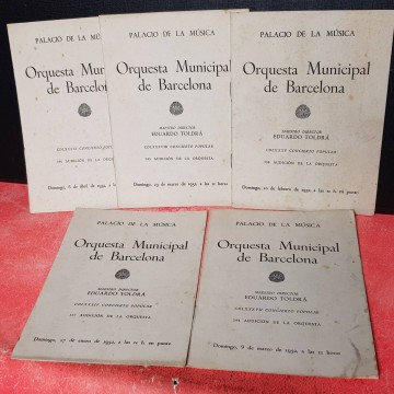 LOTE 5 PROGRAMAS PALACIO DE LA MÚSICA.