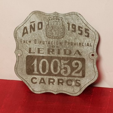 MATRÍCULA RODAJE DE CARROS LÉRIDA 1955.