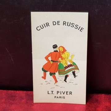 TARJETA PERFUMADA PERFUME CUIR DE RUSSIE, L.T. PIVER. PARÍS.