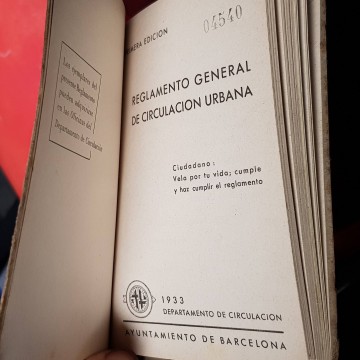 REGLAMENTO GENERAL DE CIRCULACIÓN URBANA 1933.