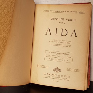 PARTITURA AIDA, GIUSEPPE VERDI.