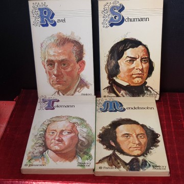 LOTE 8 BIOGRAFÍAS DE GRANDES COMPOSITORES.