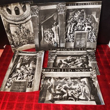 LOTE 6 POSTALES MURALES CATEDRAL DE VICH, JOSEP MARIA SERT.