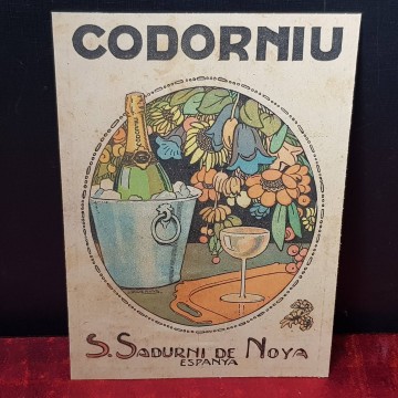 ANTIGUO TARJETÓN PUBLICITARIO CODORNIU.