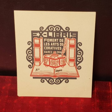 EX LIBRIS FOMENT DE LES ARTS DECORATIVES DE BARCELONA.