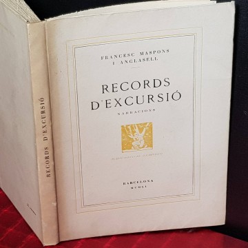 RECORDS D'EXCURSIÓ, FRANCESC MASPONS I ANGLASELL.