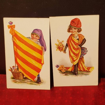 LOTE 2 POSTALES CATALANISTAS.