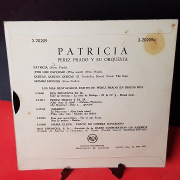Vinilo single Patricia Pérez Prado mambo japonés comprar