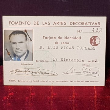 Carnet fomento de las artes decorativas.
