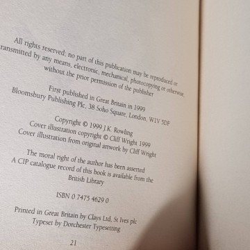 Harry Potter and the prisoner of Azkaban, J.K. Rowling  (first edition)..