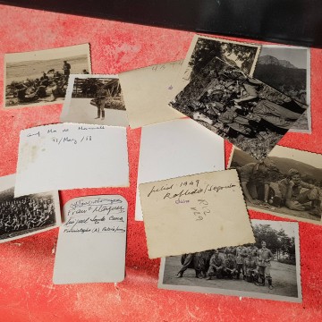 Lote 13 fotografías de militares