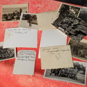 Lote 13 fotografías de militares