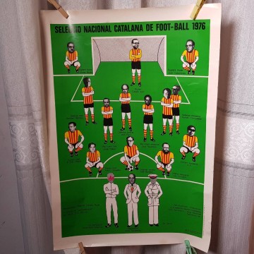 Cartell selecció catalana de foot-ball 1976.