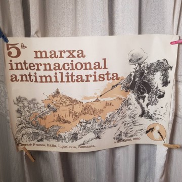 Cartel 5ª marxa internacional antimilitarista.
