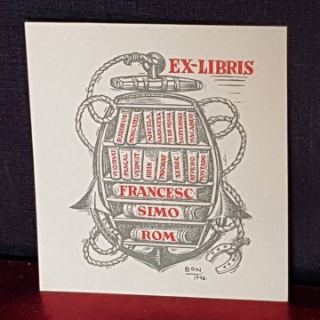Ex-libris Francesc Simo Rom.