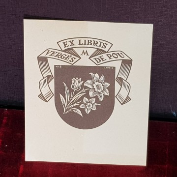 Ex-libris M. Vergés de Pou.