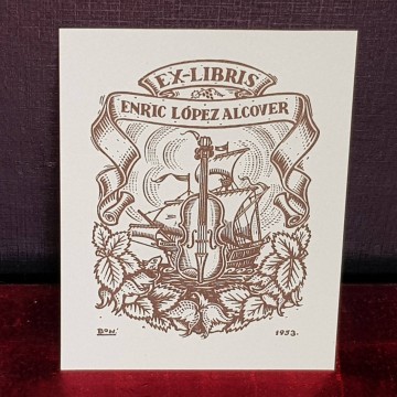 Ex-Libris Enric López Alcóver.