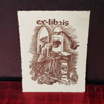 Ex-libris Gil Comín Gargallo.