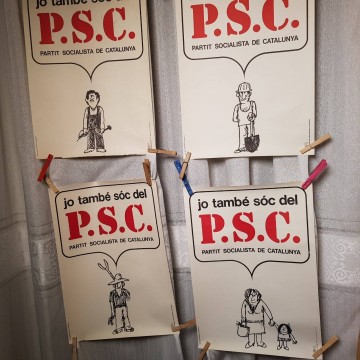 Serie de 6 carteles Jo també soc del P.S.C.