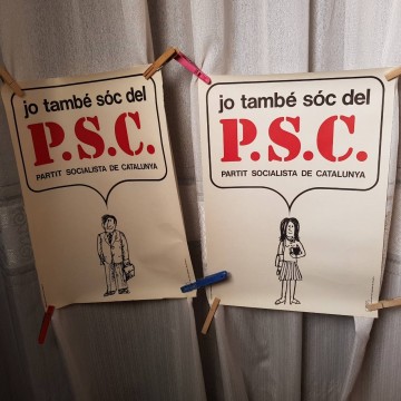 Serie de 6 carteles Jo també soc del P.S.C.