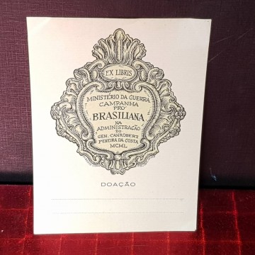 Ex-libris Ministerio da guerra campaha pro Brasiliana