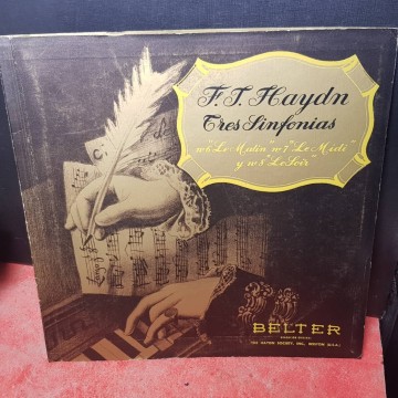 F.J. Haydn tres sinfonías, vinilo LP.