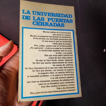 La Universidad de las puertas cerradas, de f. Muro de Íscar 0. 50 €