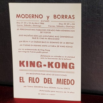 Programa de mano King Kong.