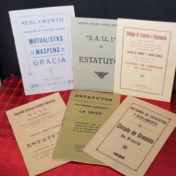 Lote 6 estatutos laborales antiguos.
