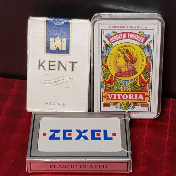 Lote 3 barajas de cartas.