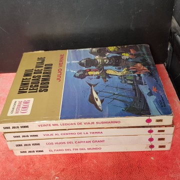 Lote 4 novelas ilustradas de Julio Verne.