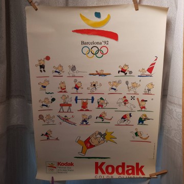 cartel barcelona 92 Cobi - Kodak.
