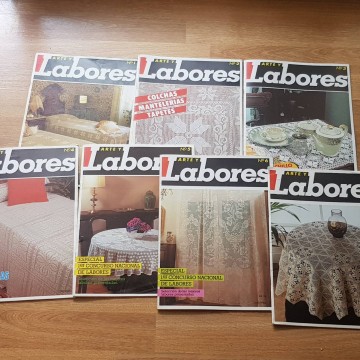 Lote 7 revistas de ganchillo Arte y labores.