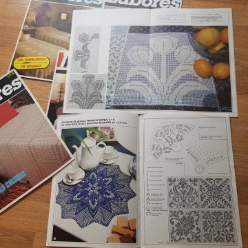 Lote 7 revistas de ganchillo Arte y labores.